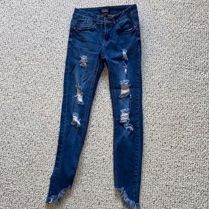 Forever 21 ripped “push up” skinny jeans